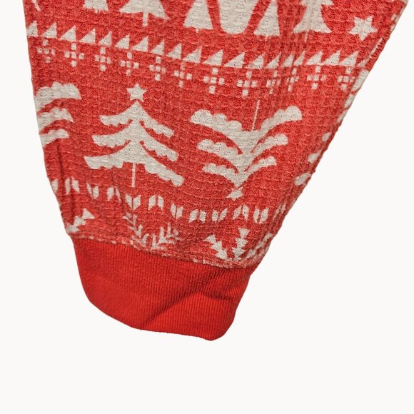 Joyspun Pajama Pants Womens 2X Red/White Christmas Pattern Waffle Knit Tapered - Picture 6 of 11